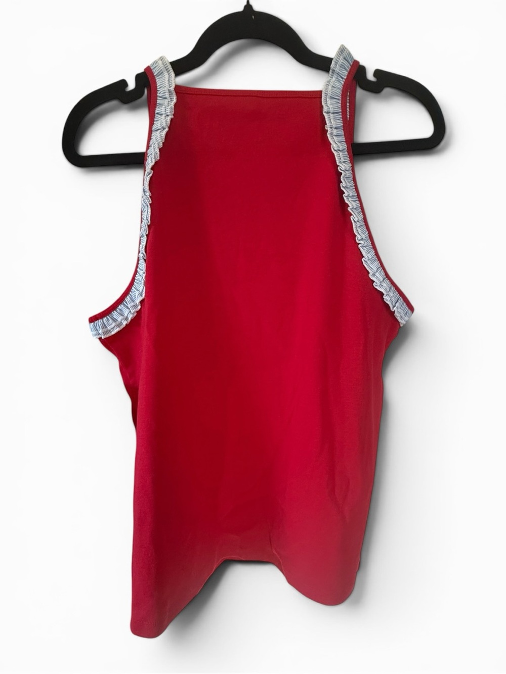 NWT Tommy Hilfiger Red Ruffle Strap Tank Top | Size Large |‎ 100% cotton - Picture 2 of 5